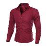 Chemise de loisirs et à manches pour hommes de nouvelle mode Ling Checker Design pour hommes - Rouge Vineux L