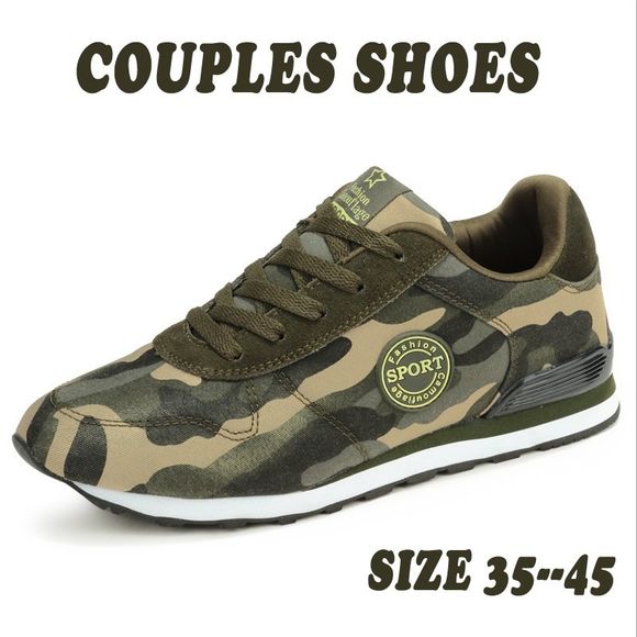 Unisexe Couples Chaussures de camouflage Chaussures de tennis confortables Sneakers occasionnels Sh - Camouflage des Bois EU 44