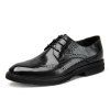 Chaussures de sport décontractées pour hommes, chaussures creuses pour hommes, semelle épaisse gravée - Noir Profond EU 38