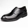 Chaussures Business pour hommes en cuir véritable britannique Chaussures à lacets - Noir EU 38