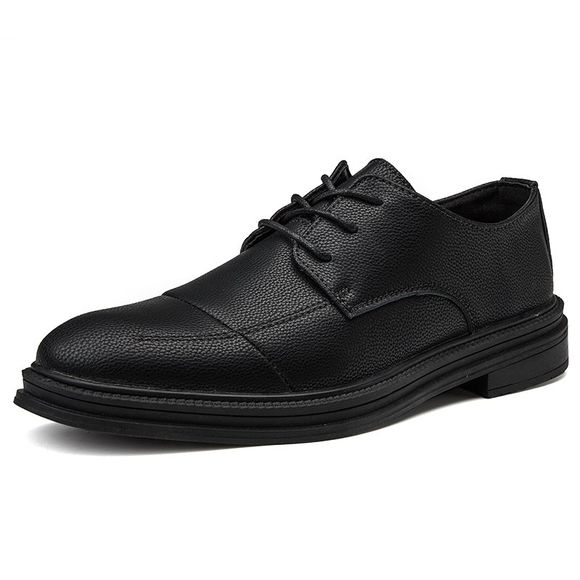 Chaussures de ville en cuir d'affaires occasionnels pointues - Noir EU 44