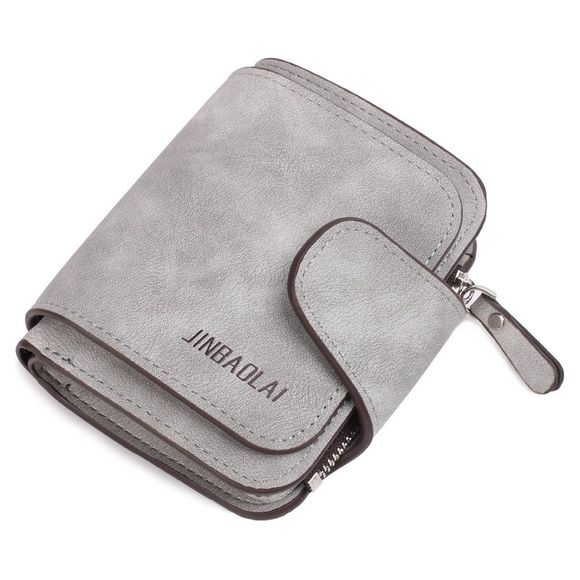 Portefeuille pour femmes de haute qualité Design Hasp Card Bags Sacs Femme Bourse d'embrayage - Gris Clair 