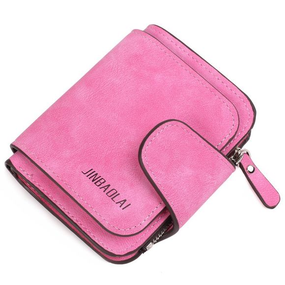 Portefeuille pour femmes de haute qualité Design Hasp Card Bags Sacs Femme Bourse d'embrayage - Rouge Rose 