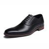Chaussures habillées pour hommes en cuir, chaussures de mariage faites à la main - Noir EU 45