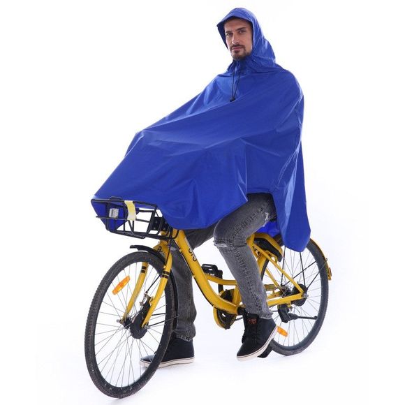 Imperméable à l'eau pluie poncho vélo bicyclette pluie capes couverture compacte scooter - Bleu Myrtille ONE SIZE