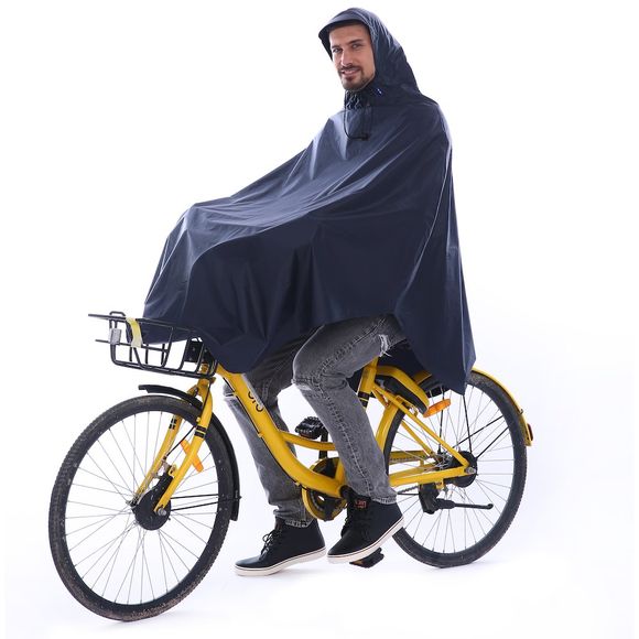 Imperméable à l'eau pluie poncho vélo bicyclette pluie capes couverture compacte scooter - Ardoise bleue foncée ONE SIZE