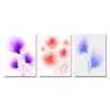 DYC 3PCS Art d'impression de petites fleurs douces fraîches - multicolor 