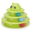 Trois roues pour animaux de compagnie avec les jouets amusants de chat et de balle - Vert Jaune 