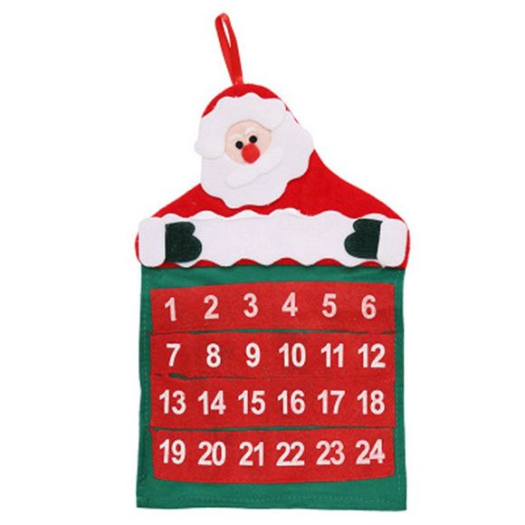 Pochettes Père Noël Calendrier de l'Avent DIY 24 jours Charms Bracelet Perles Oreilles - Rouge 