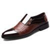 Hommes de grande taille a souligné les chaussures de cuir décontracté occasionnel d'affaires formel - Brun EU 44