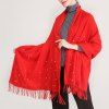 Pearl Bright Lady Scarf Oversize classique écharpe douce pour femme hiver - Rouge 1PC