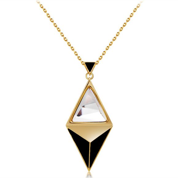 Collier pendentif cristal de diamant d'or - Or 