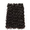 Bundles de cheveux bouclés péruviens Bundles de tissage de cheveux humains humides et ondulés - Noir Naturel 10INCH X 10INCH X 10INCH