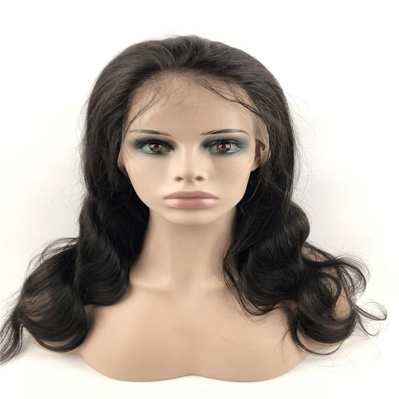 Perruque de cheveux humains pleine perruque de cheveux bouclés avec Baby Hairline Natural Hairline pour les femmes - Noir Naturel 22INCH