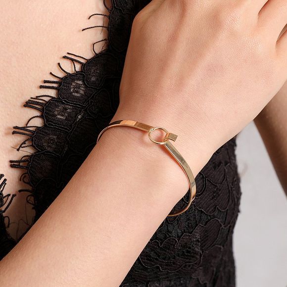 Bracelet simple en alliage pour femmes - Or 