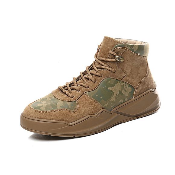 Chaussures de sport décontractées camouflage pour hommes - Brun EU 43