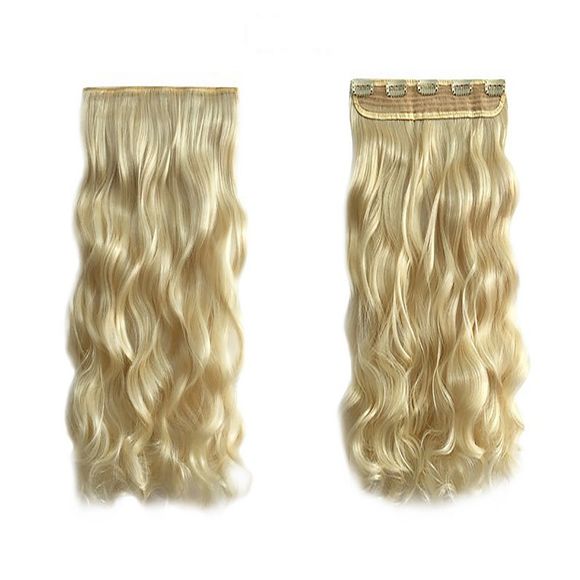 Traceless Hair Hair Piece Curl Curtain Fibre chimique - multicolor J 1 SET