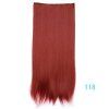 Perruque synthétique avec clip d'extension de cheveux raides et droites, 70 cm, rouge-brun - 001 