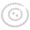 Nouveau collier de perles de mode 3 pièces - Blanc de Soie 