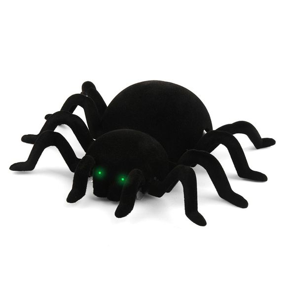 Simulation Télécommande Animaux RC Simulation Furry Spider Toy Toy - Noir 