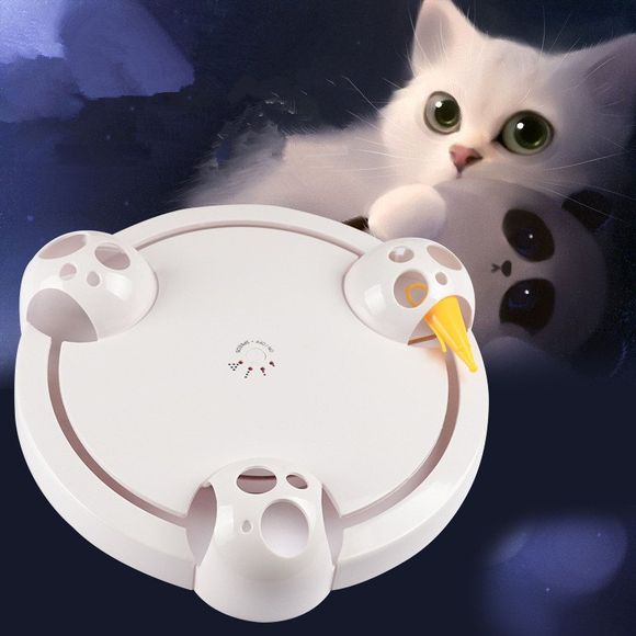 Plateau à souris électrique pour chat - Blanc Lait REGULAR