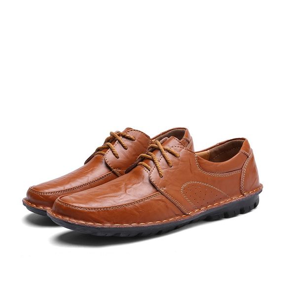 Nouvelles chaussures en cuir faites à la main en automne - Brun Légère EU 42
