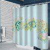 Diverses fleurs de rideau de douche imperméable de polyester d'impression numérique 3D - multicolor B W71 X L71 INCH