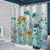 Diverses fleurs de rideau de douche imperméable de polyester d'impression numérique 3D - multicolor C W71 X L71 INCH