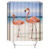 Rideau de douche imperméable avec impression numérique Flamingo 3D - multicolor W71 X L71 INCH