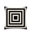 Taie d'oreiller câlin en lin ondulé géométrique noir et blanc - multicolor D 45*45CM