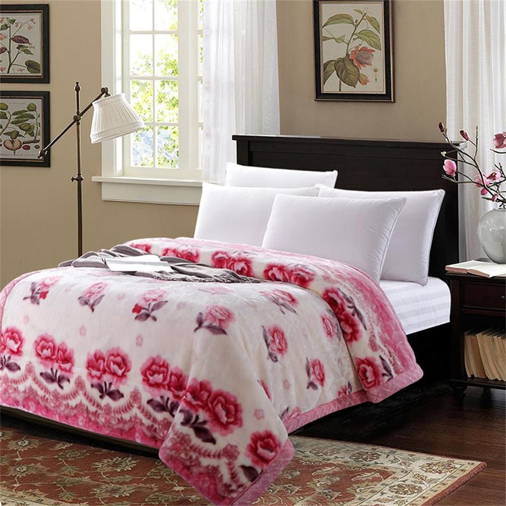 [17 OFF] 2020 Raschel Thickened Blanket Winter Blanket In Multicolor F