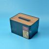 Boîte à mouchoirs en bois de bureau Boîte à mouchoirs en papier de haute qualité pour le salon - Noir 