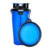 Tasse à eau double usage pour animaux de compagnie - Bleu Océan REGULAR