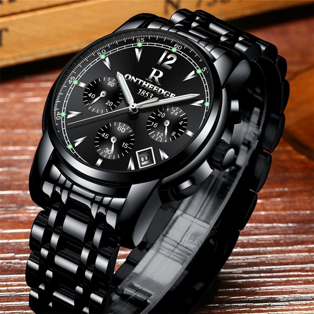 [17 OFF] 2021 Business Luminous Wristwatch Waterproof Stainless Steel