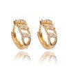 Luxe populaire luxe luxe zircone femmes engagement mariage boucle d'oreille bijoux de mode - multicolor G 