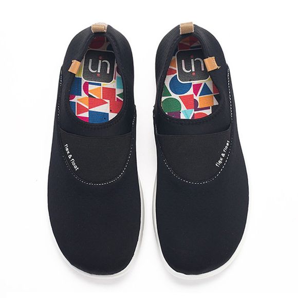 UIN Hommes Peint Chaussures Sintra Slip-On Mode Voyage Art Chaussures Décontractées Noir - Noir Profond EU 41