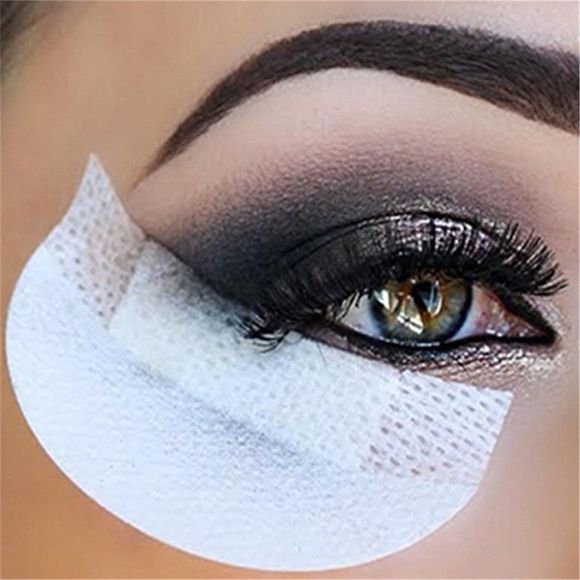10 PCS Anti Dizzy Eye Autocollants Eyeliner Faux Cils Maquillage Outils - Blanc 