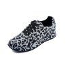 Chaussures de sport et de loisir à imprimé léopard à fond épais - Argent EU 40