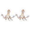 Boucles d'oreilles Feuille délicate de la mode pour femme - Or 