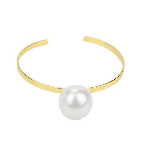 Bracelet à la mode avec grosse perle doré - Or 