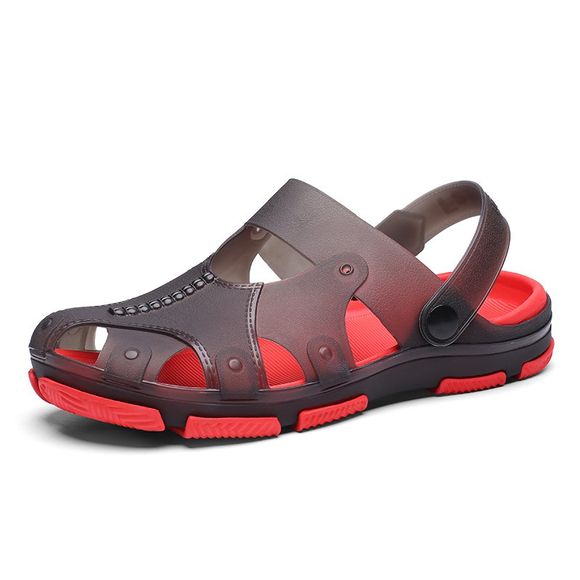ZEACAVA nouvelles chaussures de plage de trou de wading pour hommes - Rouge EU 42