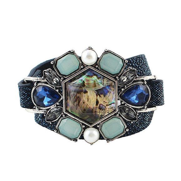 Bracelet à la mode avec pendentif pierre grise - Ardoise Grise Claire 
