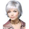 Perruque synthétique haute température Intellectuali Lady Short cheveux raides - Argent 12INCH