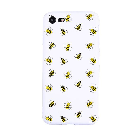 Un groupe d'abeilles blanc bonbon protection souple pour iPhone7 / 8 - Blanc 