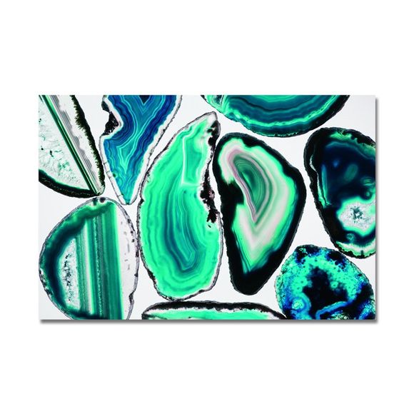 DYC Green Art Abstraction Print Art - multicolor 