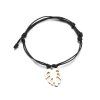 Bracelet à la mode avec pendentif feuille de coco - Noir 1PC