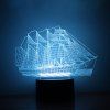 Bouton de lumière de nuit 3D pour voiliers USB Creative LED Light Smart Home - Noir 