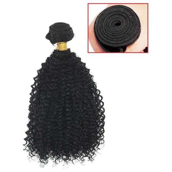 Accessoire de Perruque Synthétique de Couleur Solide Extension de Cheveux Bouclés Ondulés Accessoires pour Cheveux Femme - Noir 