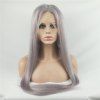 Perruques Full Lace de couleur grise soyeux droite brésilienne vierge de cheveux humains - Gris Clair 24 INCH