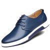 Chaussures pour hommes en cuir décontracté à la mode chaussures plates pour hommes Drop Shipping - Bleu EU 45